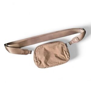 Solid Nylon Crossbody Belt Bag Sports Bag Fanny Pack Metal Hardware